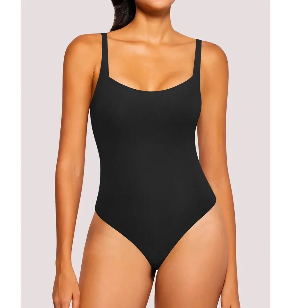 SEAME - Seame Square Shapewear Bodysuit Black S