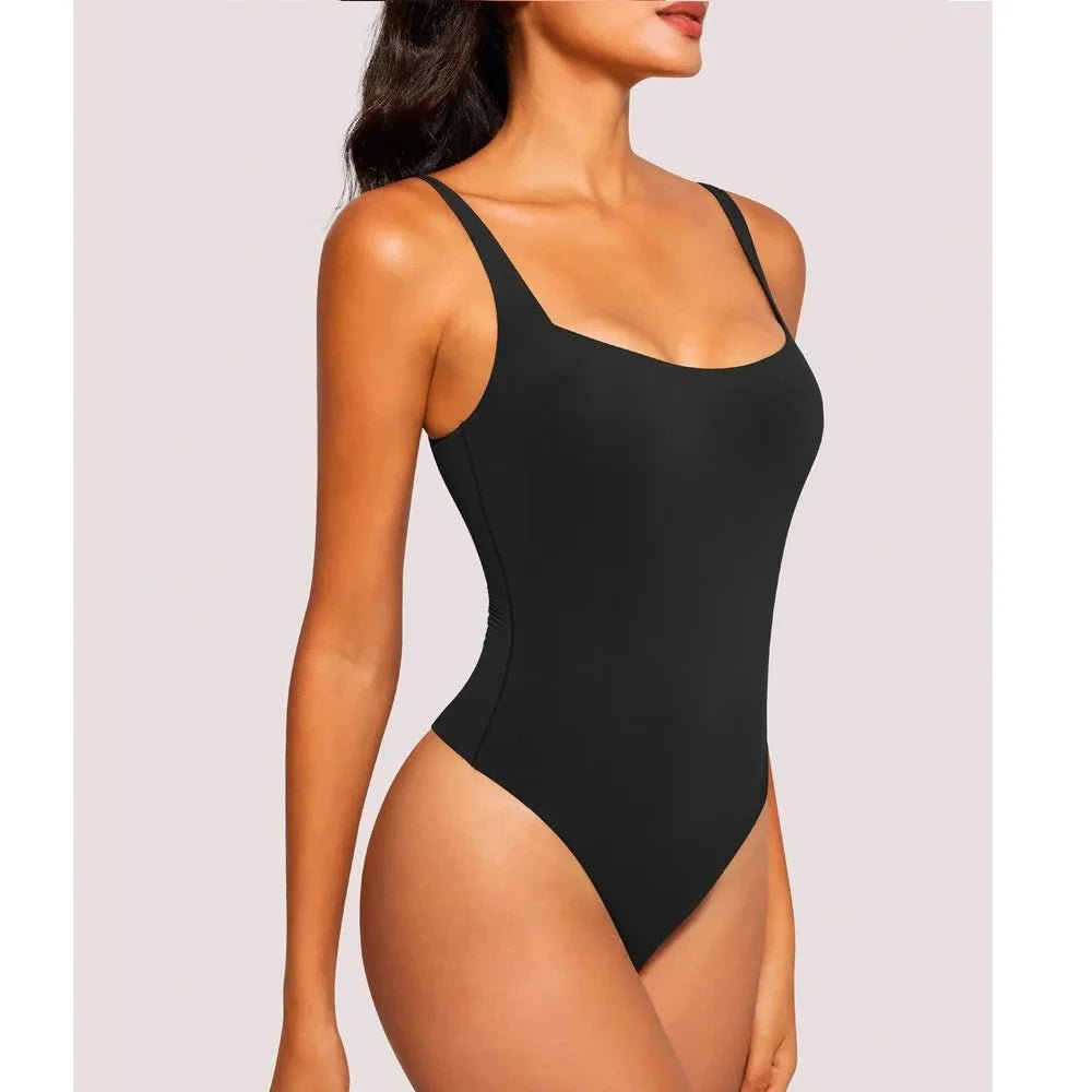 SEAME - Seame Square Shapewear Bodysuit Black M