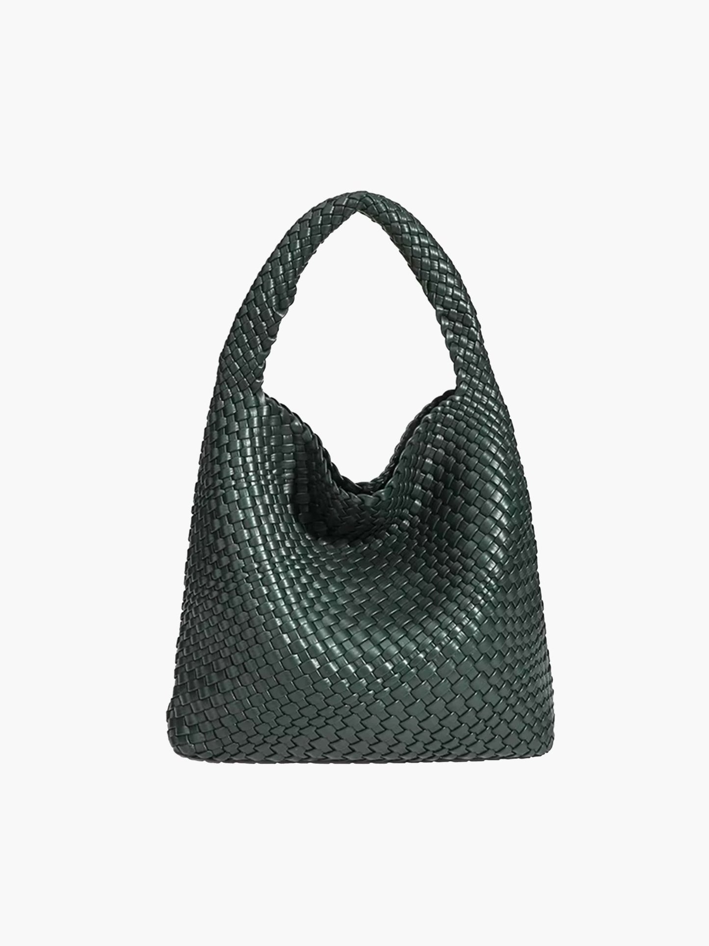 Seame - Cara Woven Shopper Bag Medium Green Medium
