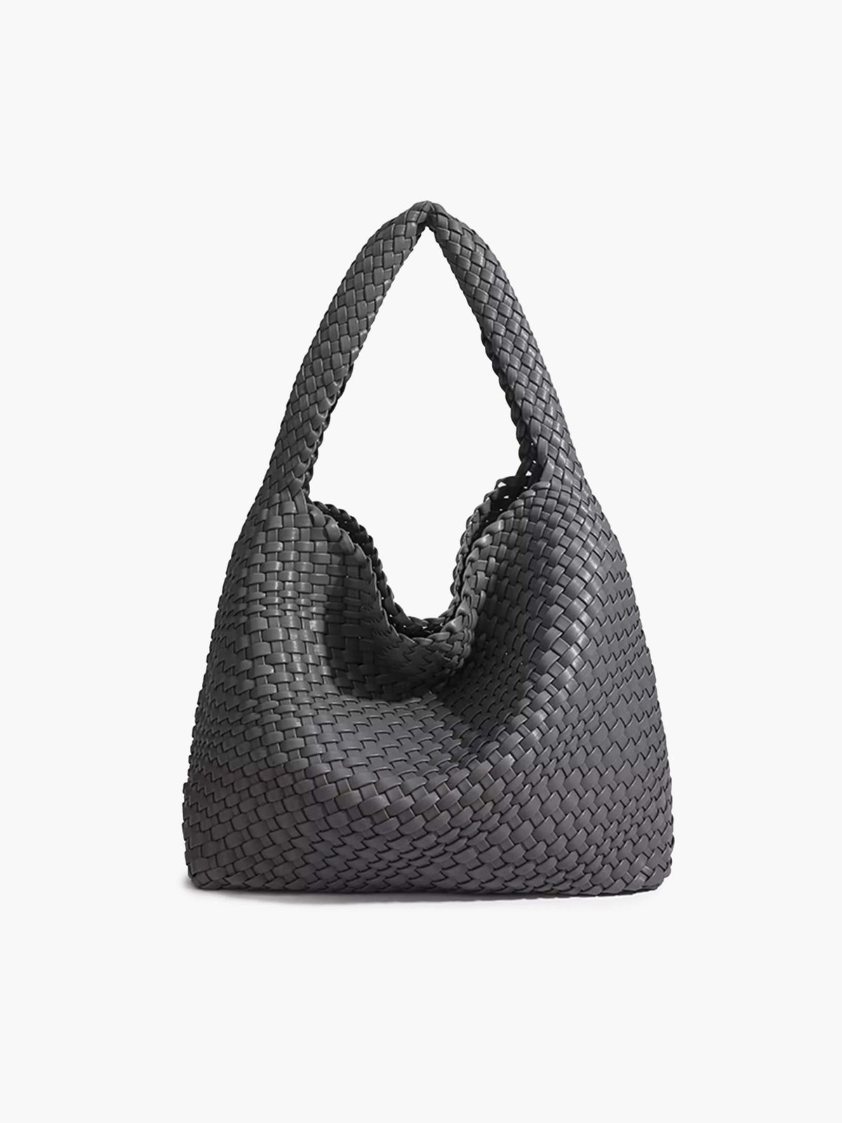Seame - Cara Woven Shopper Bag Medium Grey Medium