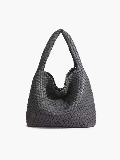 Seame - Cara Woven Shopper Bag Medium Grey Medium