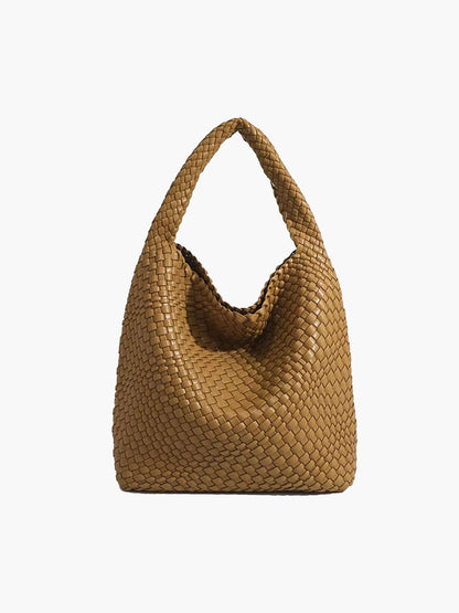Seame - Cara Woven Shopper Bag Medium Light Brown Medium