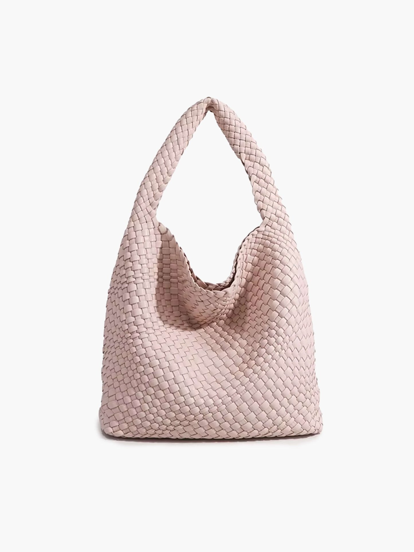 Seame - Cara Woven Shopper Bag Medium Pastel Pink Medium