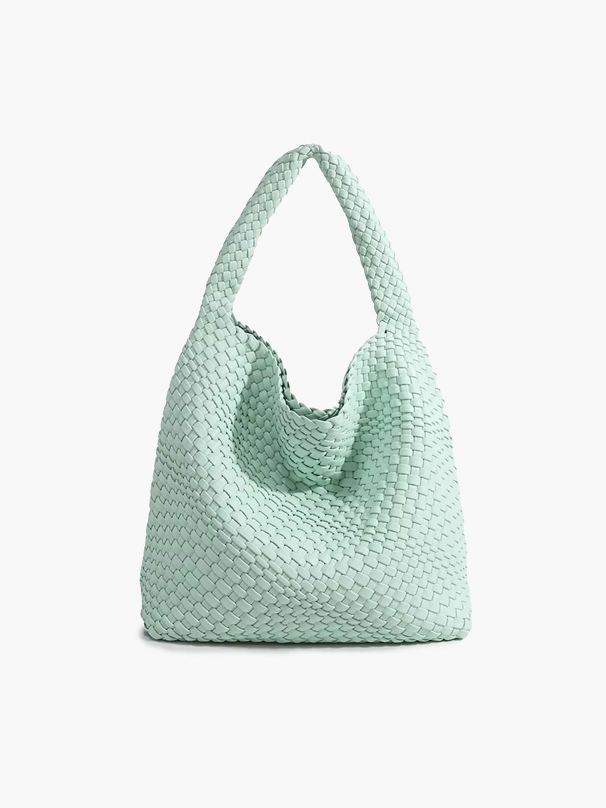 Seame - Cara Woven Shopper Bag Medium Turkise Medium