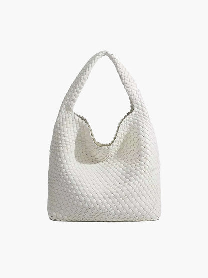 Seame - Cara Woven Shopper Bag Medium White Medium