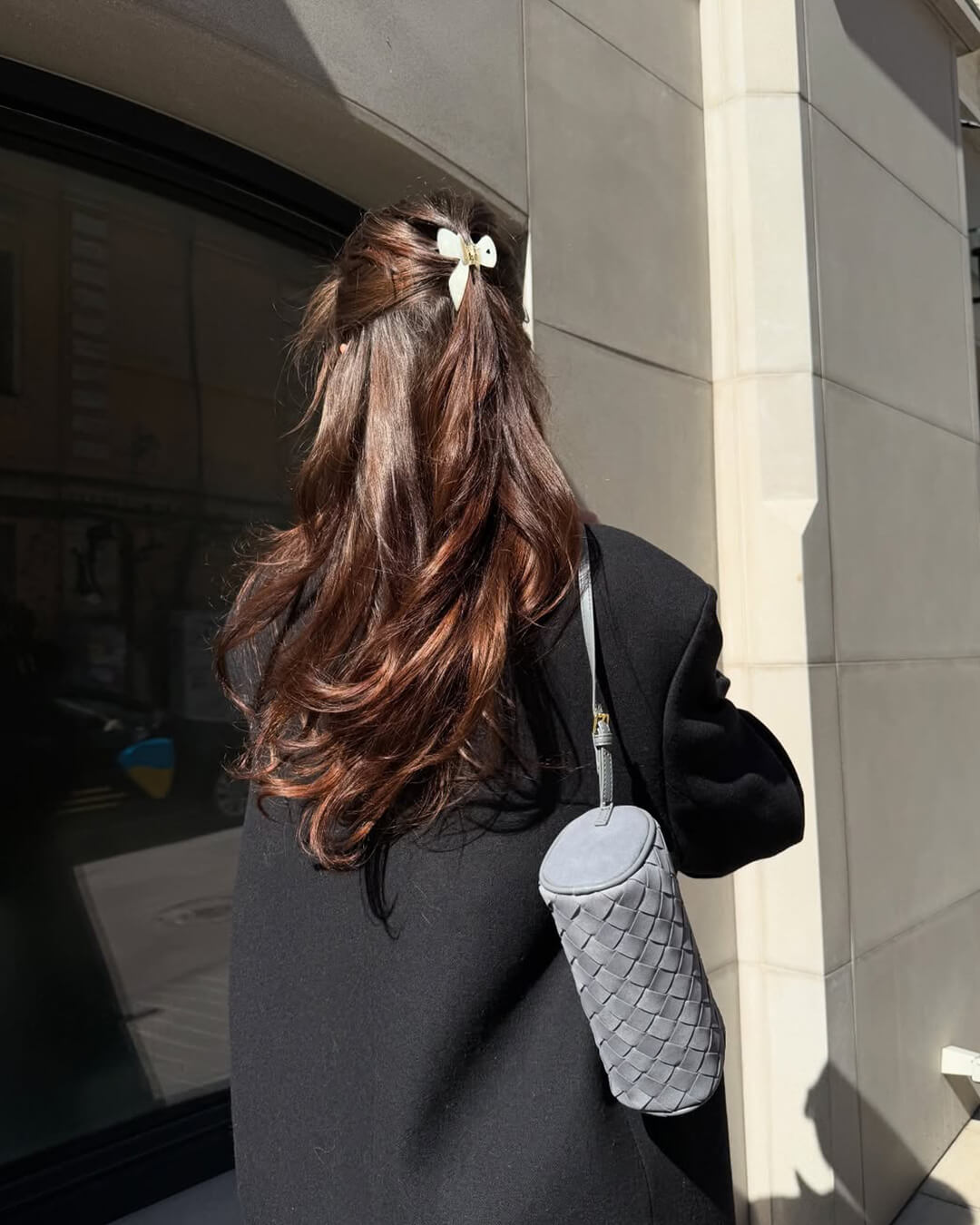 SEAME - Eva Woven Suede Bag Beige Regular