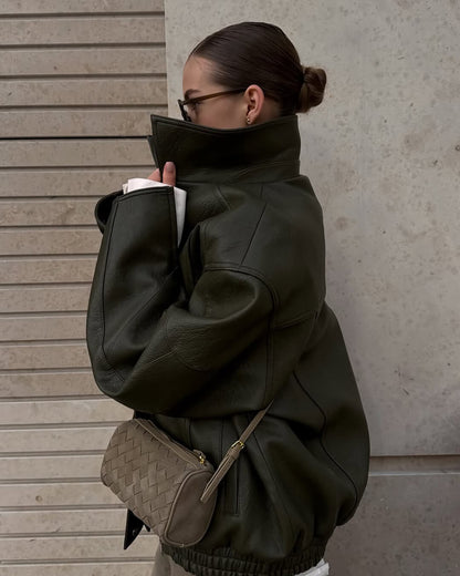 SEAME - Eva Woven Suede Bag Beige Regular