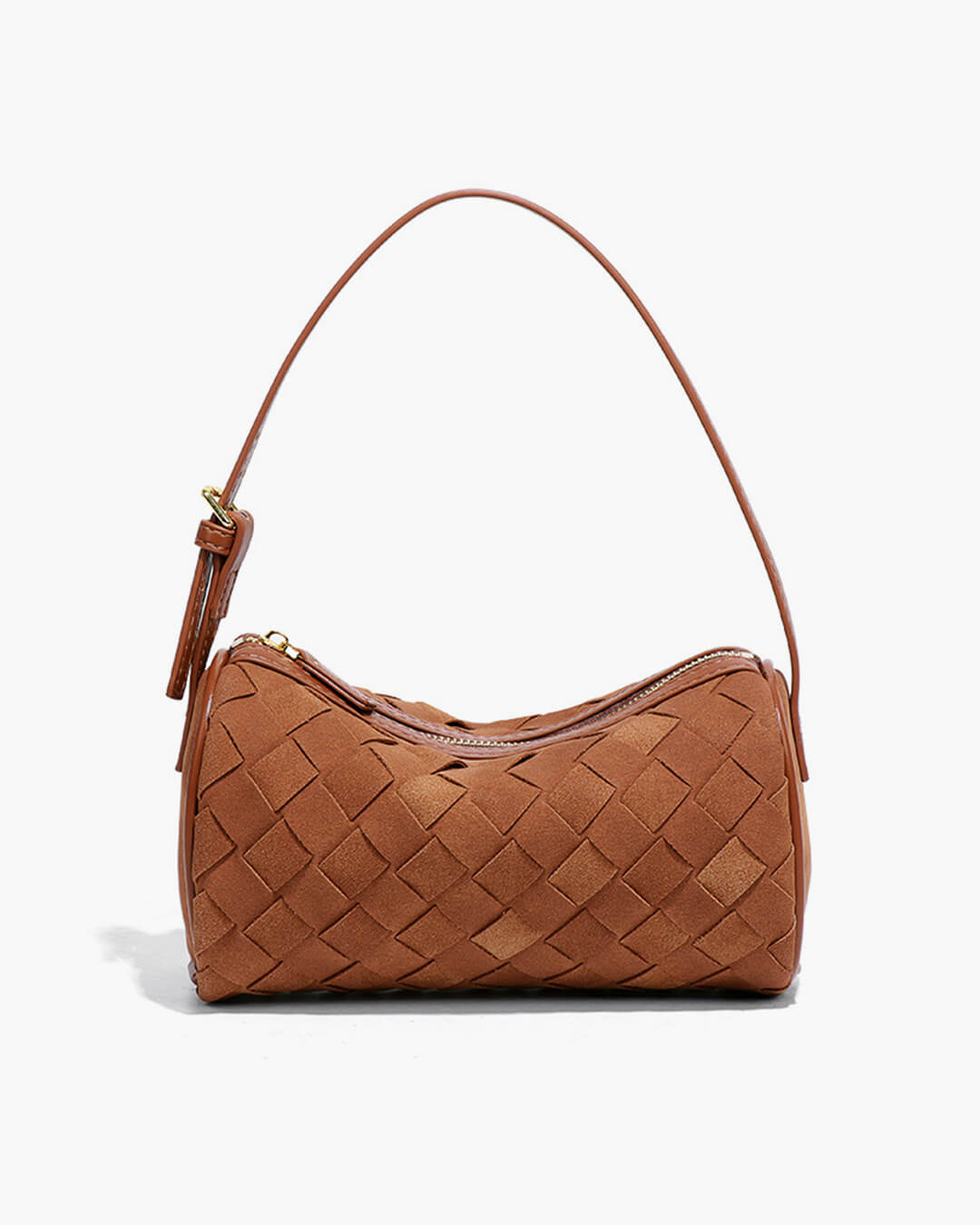 SEAME - Eva Woven Suede Bag Brown Regular