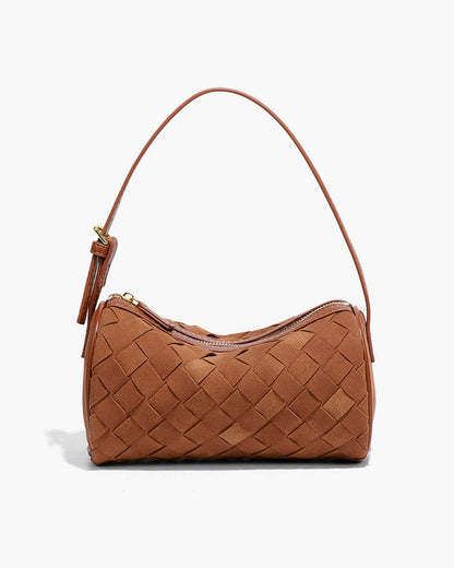 SEAME - Eva Woven Suede Bag Brown Regular