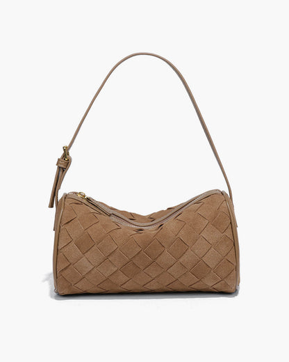 SEAME - Eva Woven Suede Bag Light Brown Regular