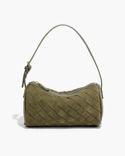 SEAME - Eva Woven Suede Bag Olive Regular