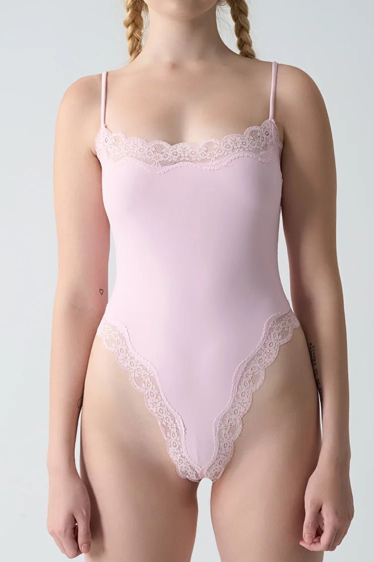 SEAME - Isla Lace Wireless Bodysuit Light Pink M