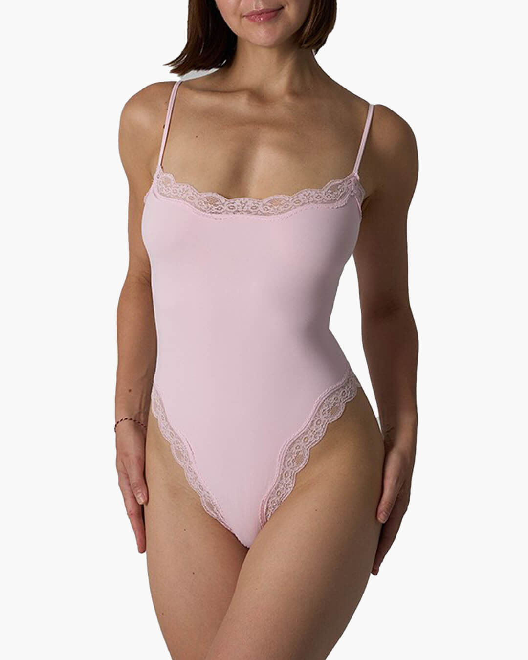 SEAME - Isla Lace Wireless Bodysuit Light Pink S