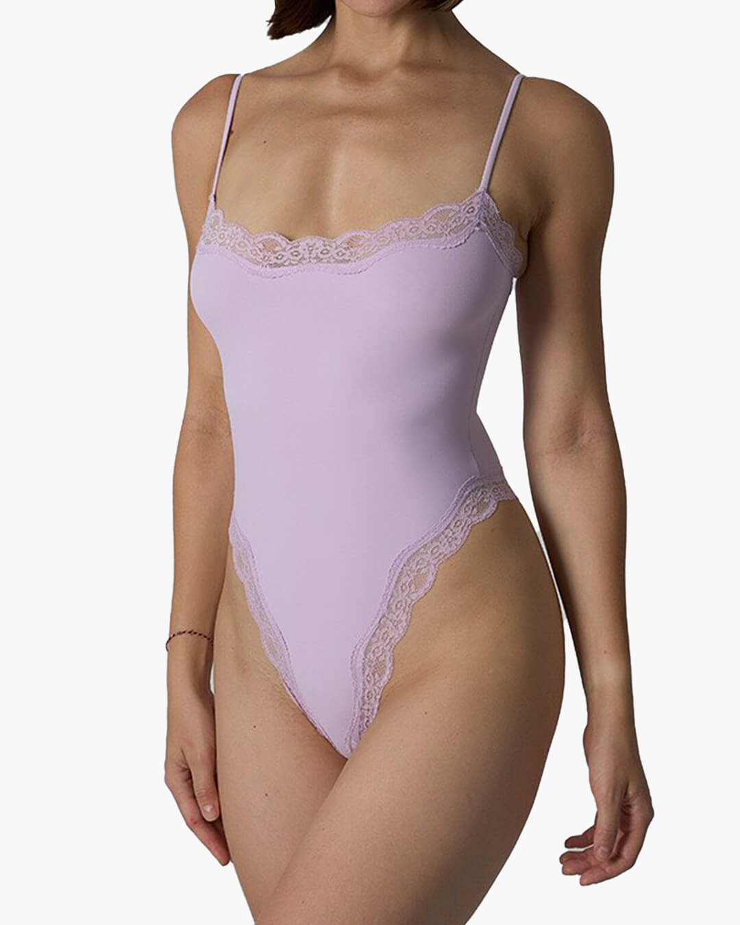 SEAME - Isla Lace Wireless Bodysuit Purple S