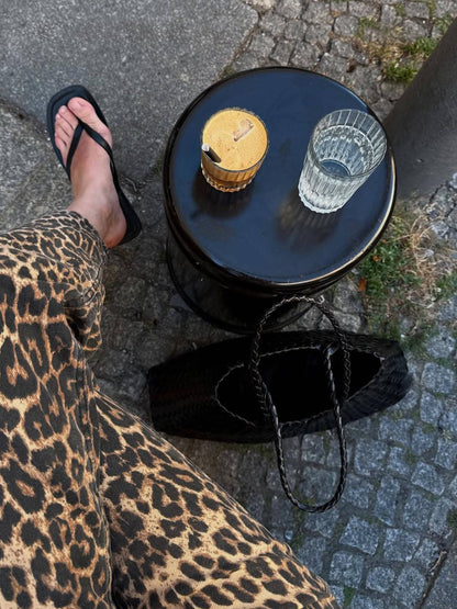 SEAME - Madeleine Vegan Leather Woven Bag Small Brown Small