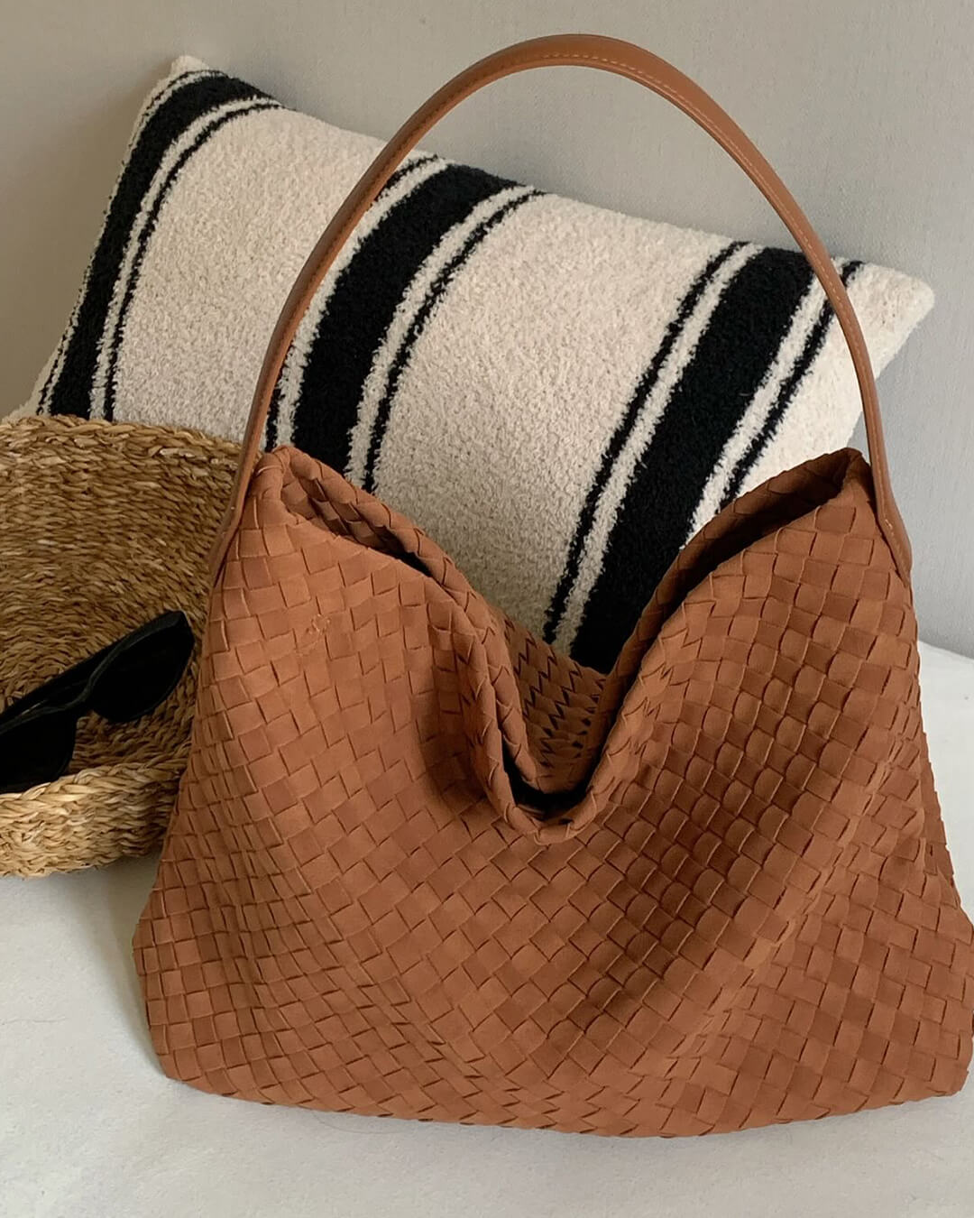 SEAME - Marceline Suede Tote Bag Coffee Regular