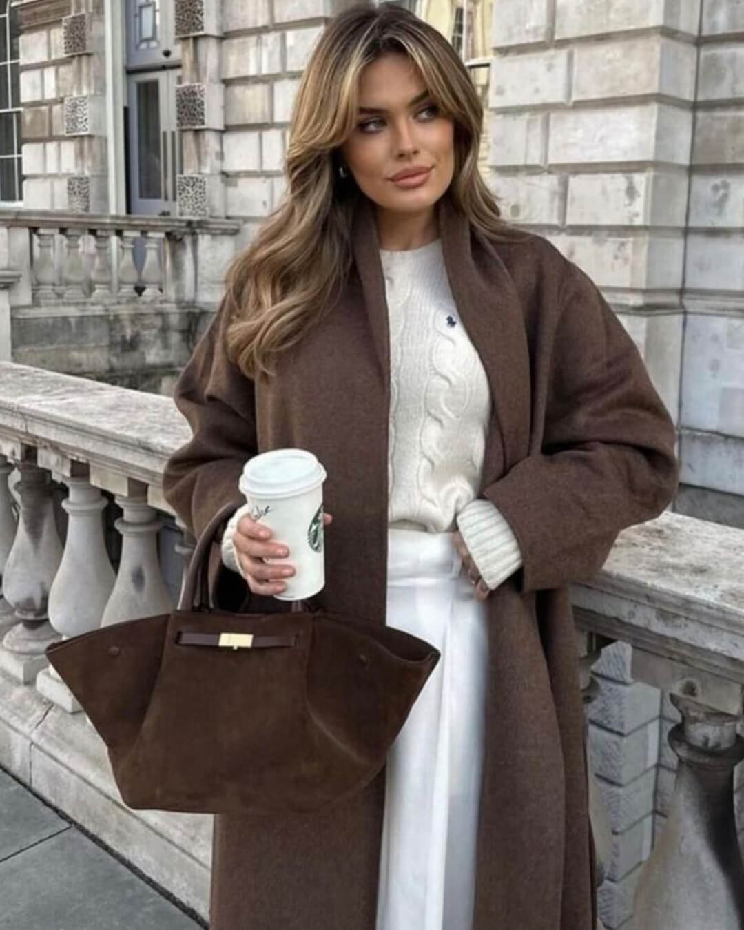 SEAME - Mathilde Suede Bag Dark Brown