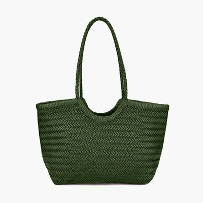 SEAME - Rica Woven Faux Leather Bag Green Regular