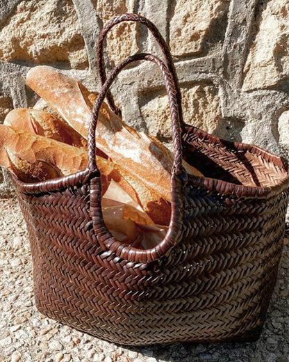 SEAME - Rica Woven Faux Leather Bag Green Regular