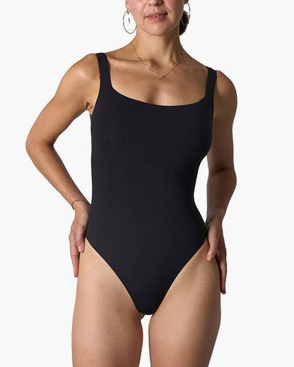 SEAME - Seame Square Shapewear Bodysuit Black S