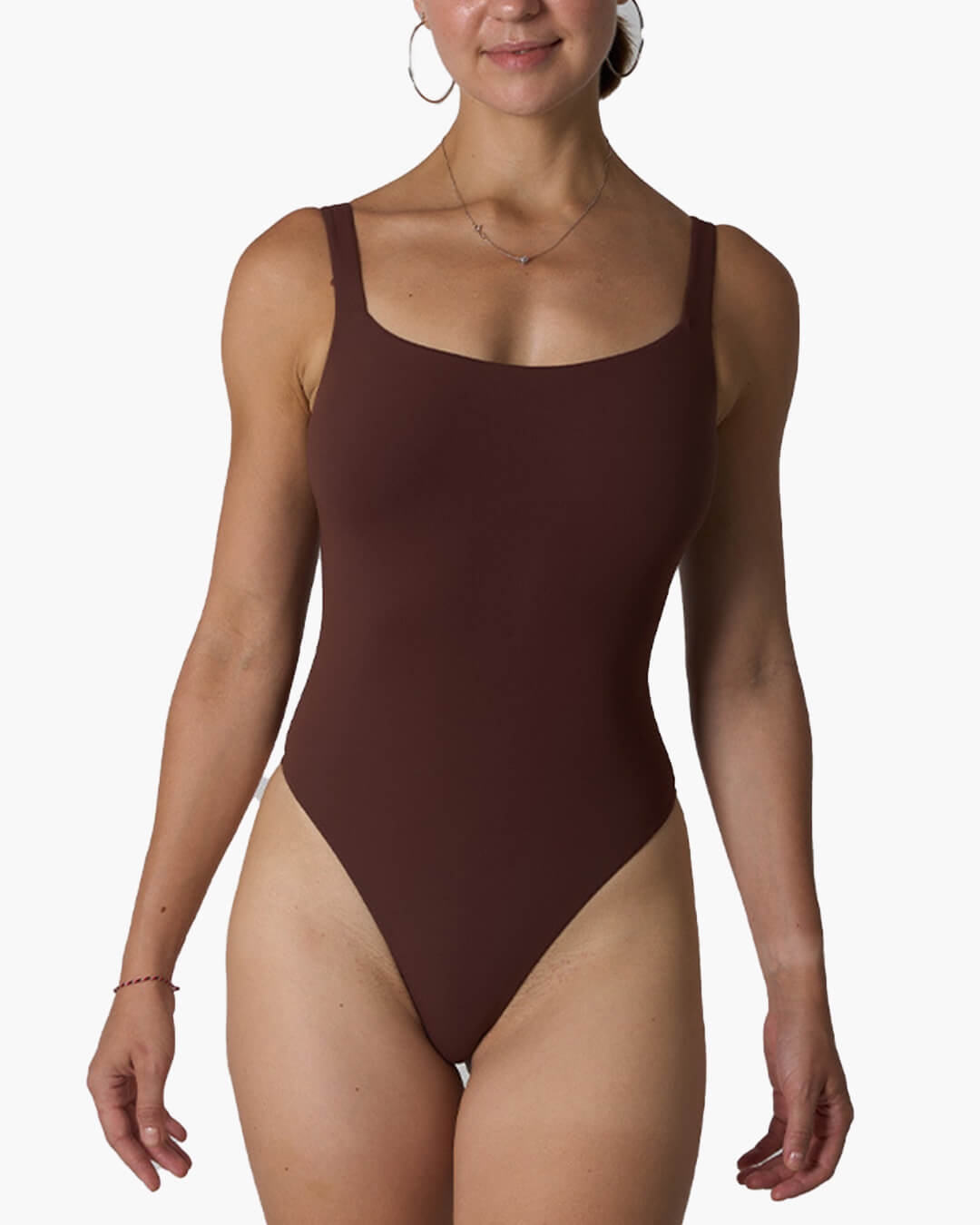 SEAME - Seame Square Shapewear Bodysuit Brown S