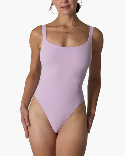 SEAME - Seame Square Shapewear Bodysuit Light Purple S